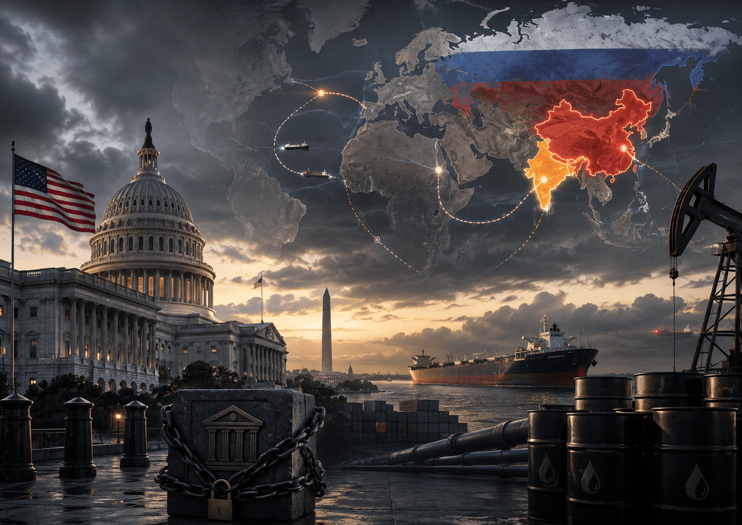 Cover for Washington’s New Russia Sanctions Push Could Put China and India in the Crossfire